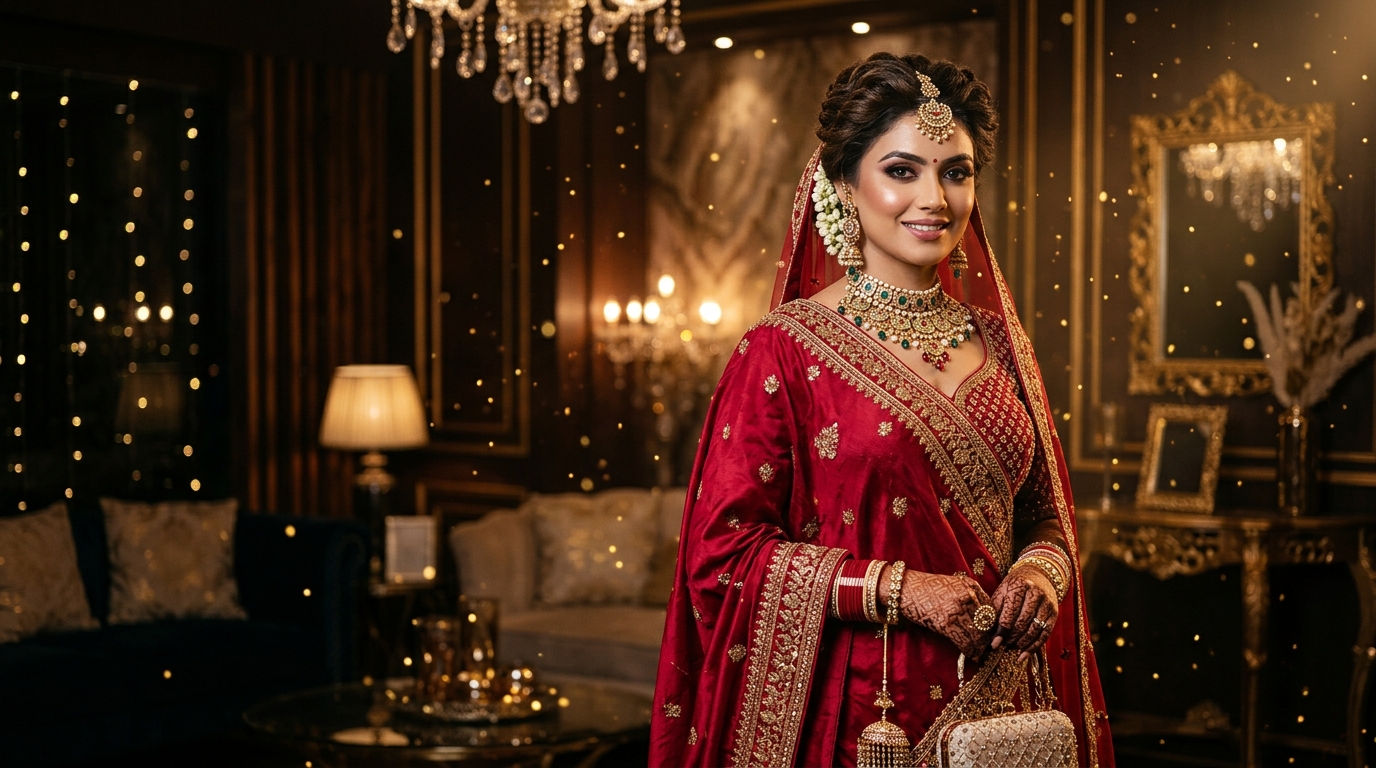 Couture South Asian wedding glam