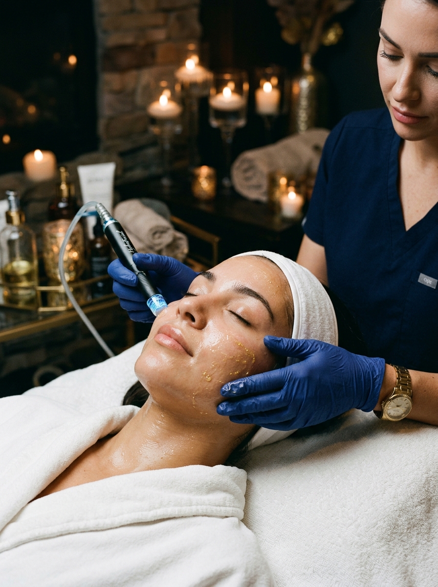 Hydra facial and glowing skin therapy